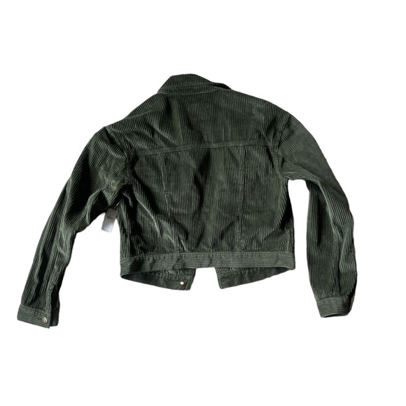 Size Small Green Olive Colour Cropped Corduroy Jacket from Old Navy - Picture 3 of 7